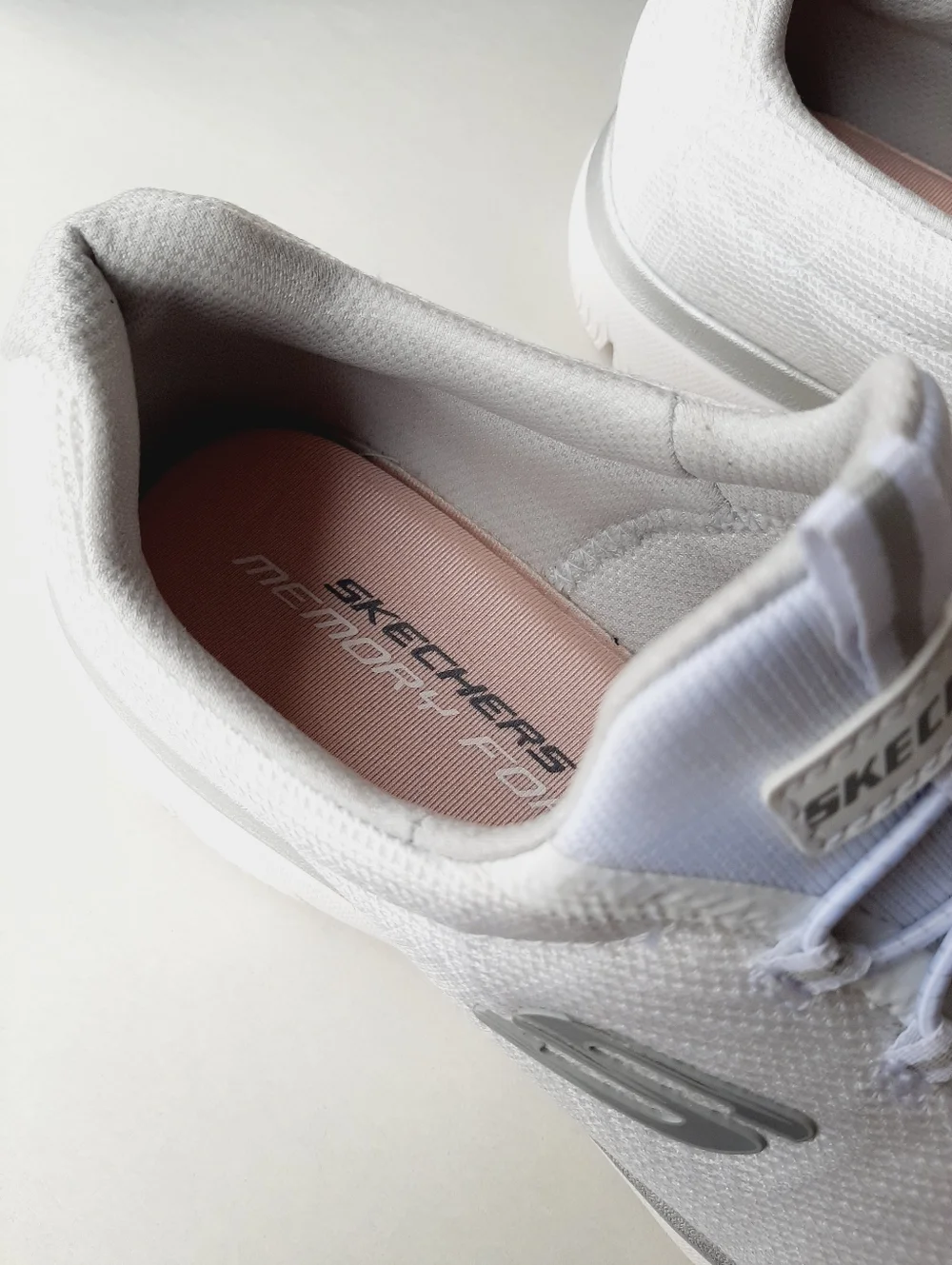 Skechers Off White Slip-ins Memory Foam Sneakers - Picture 2 of 7